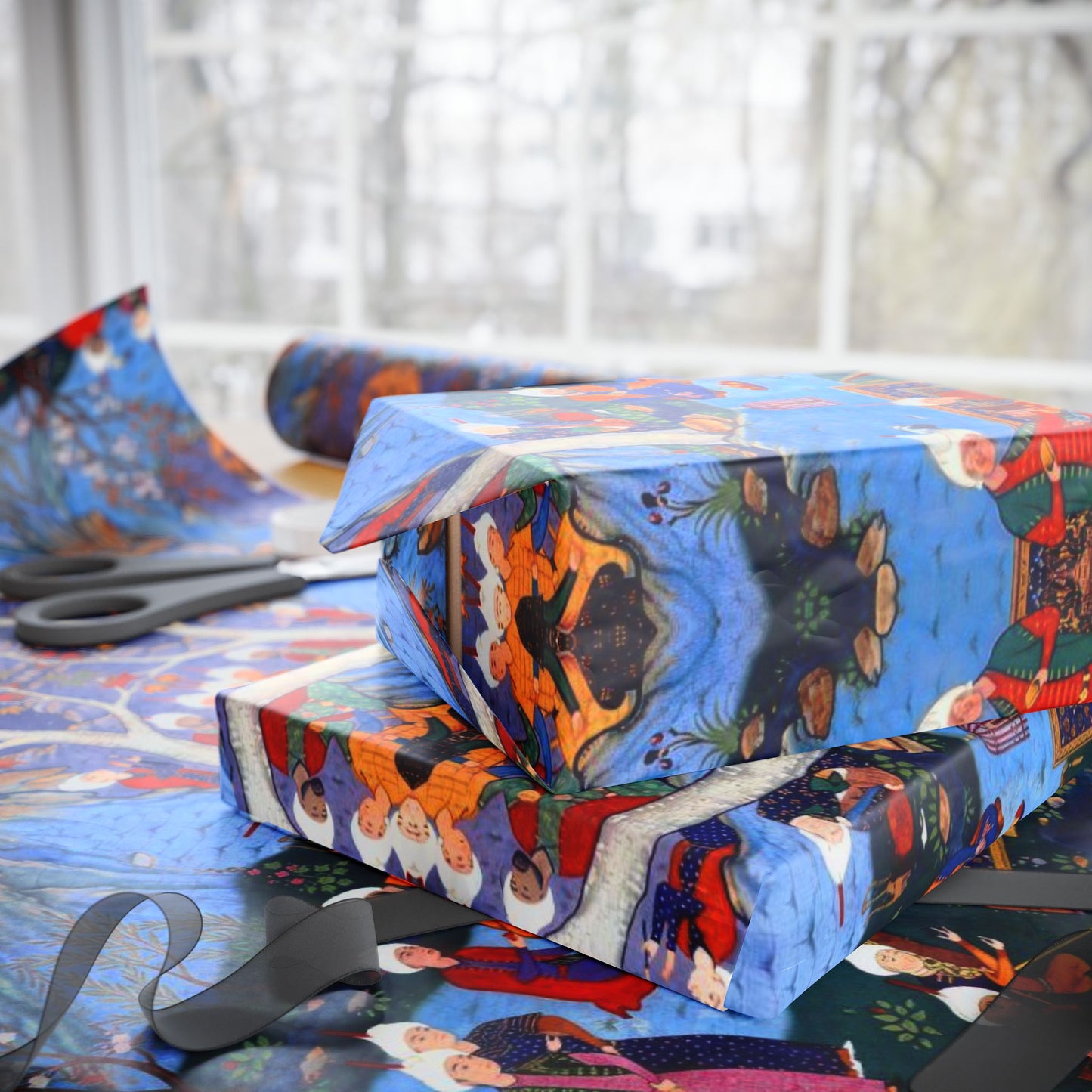 Luxury Persian Gift Wrap- Shahnameh& Miniature Art| Iranian Wrapping Paper