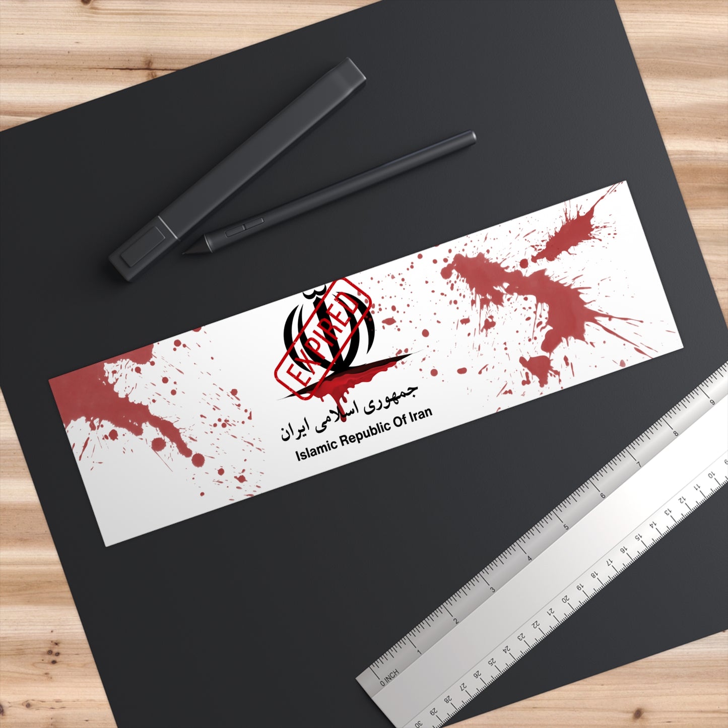 Iran Protest Bumper Sticker — 'Islamic Republic of Iran' Graphic
