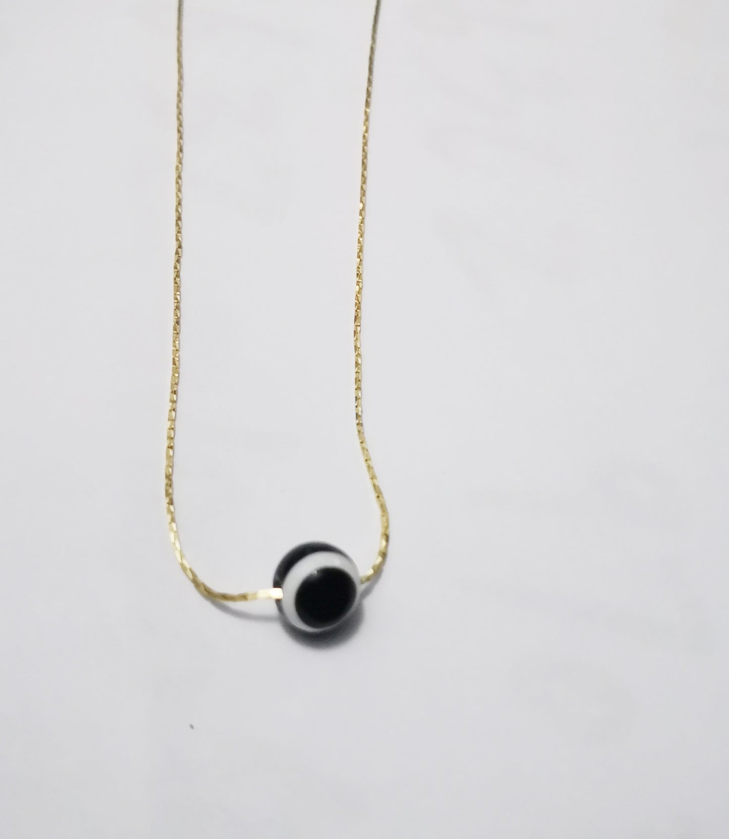 Resin Evil Eye Pendant Necklace (Gold or Silver)