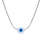 Resin Evil Eye Pendant Necklace (Gold or Silver)