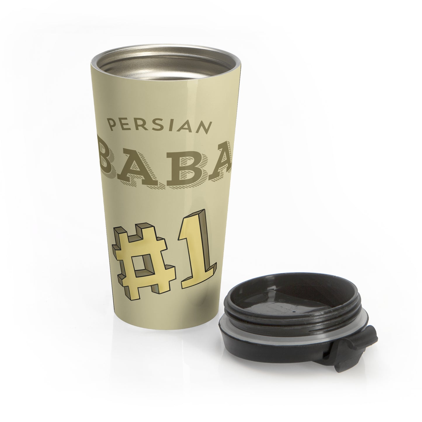 #1 Persian Baba Father’s Day Travel Mug – Funny Farsi Dad Coffee Mug Gift for Iranian Fathers in USA & Canada