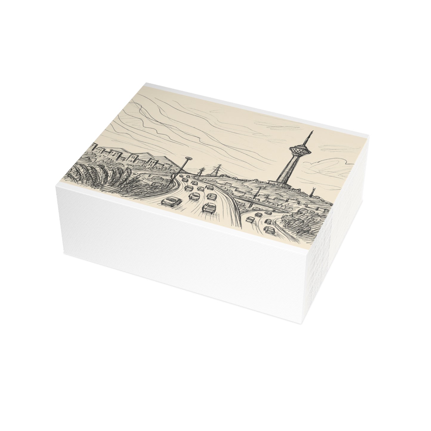 Tehran Milad Tower Postcard Bundle with Envelopes