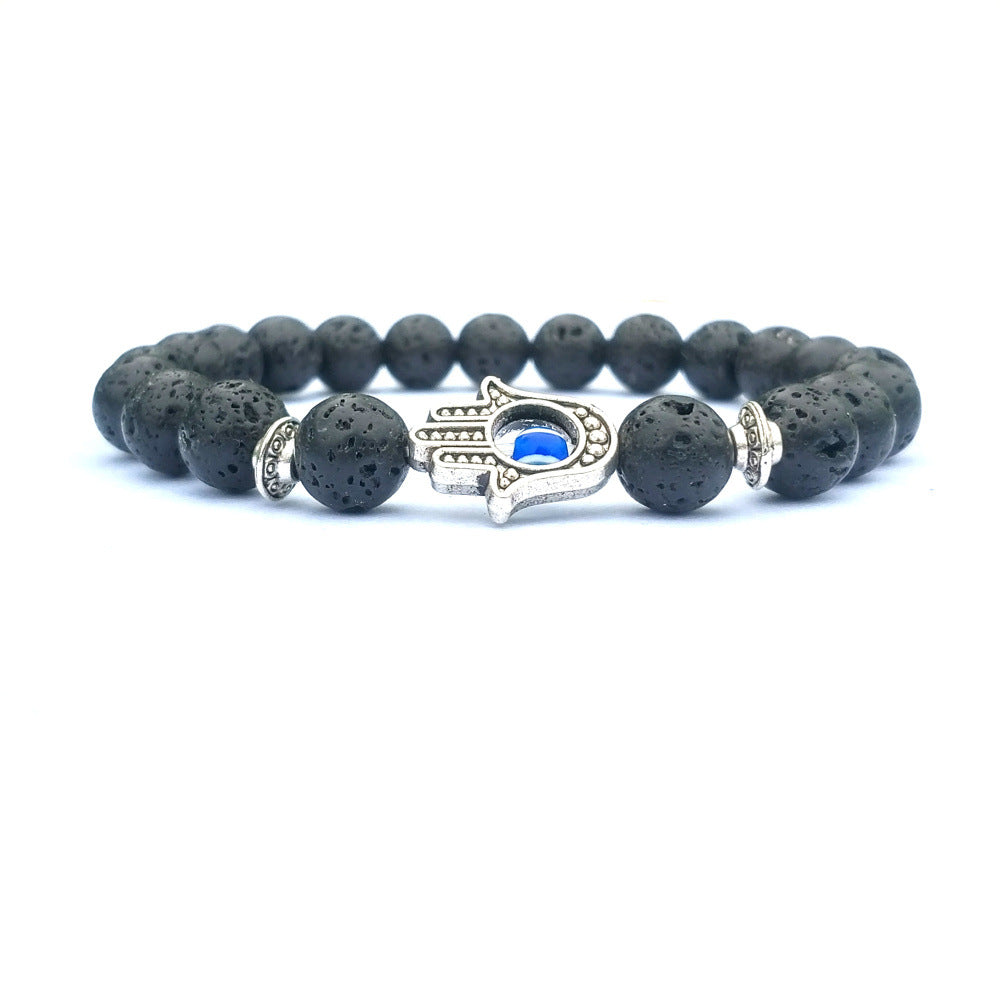 Natural Stone Hamsa Evil Eye Protection Bracelet
