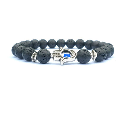 Natural Stone Hamsa Evil Eye Protection Bracelet