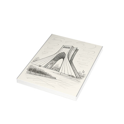 Azadi Tower Ink Line-Drawing Postcard Bundle (Envelopes Included)