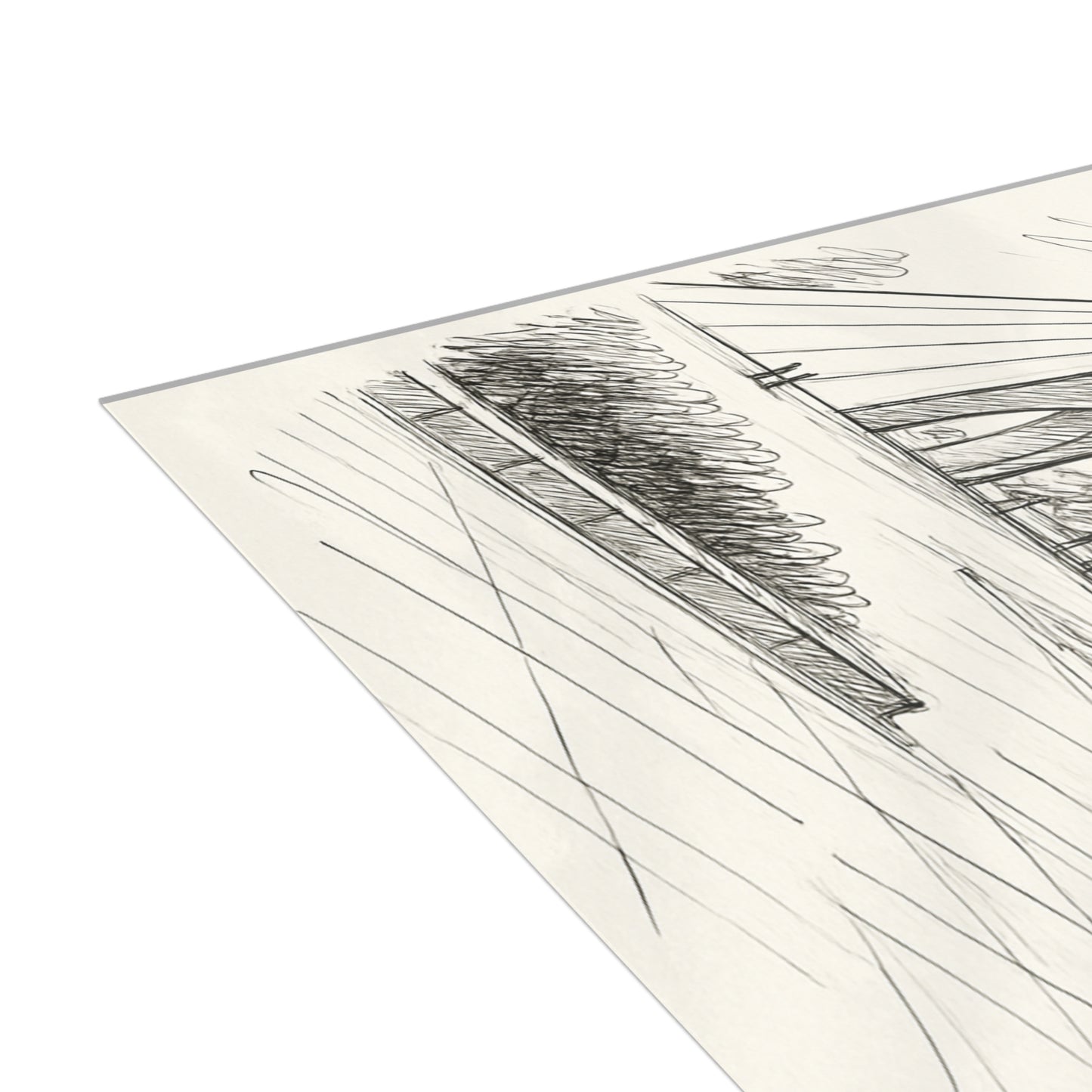 Azadi Tower Ink Line-Drawing Postcard Bundle (Envelopes Included)