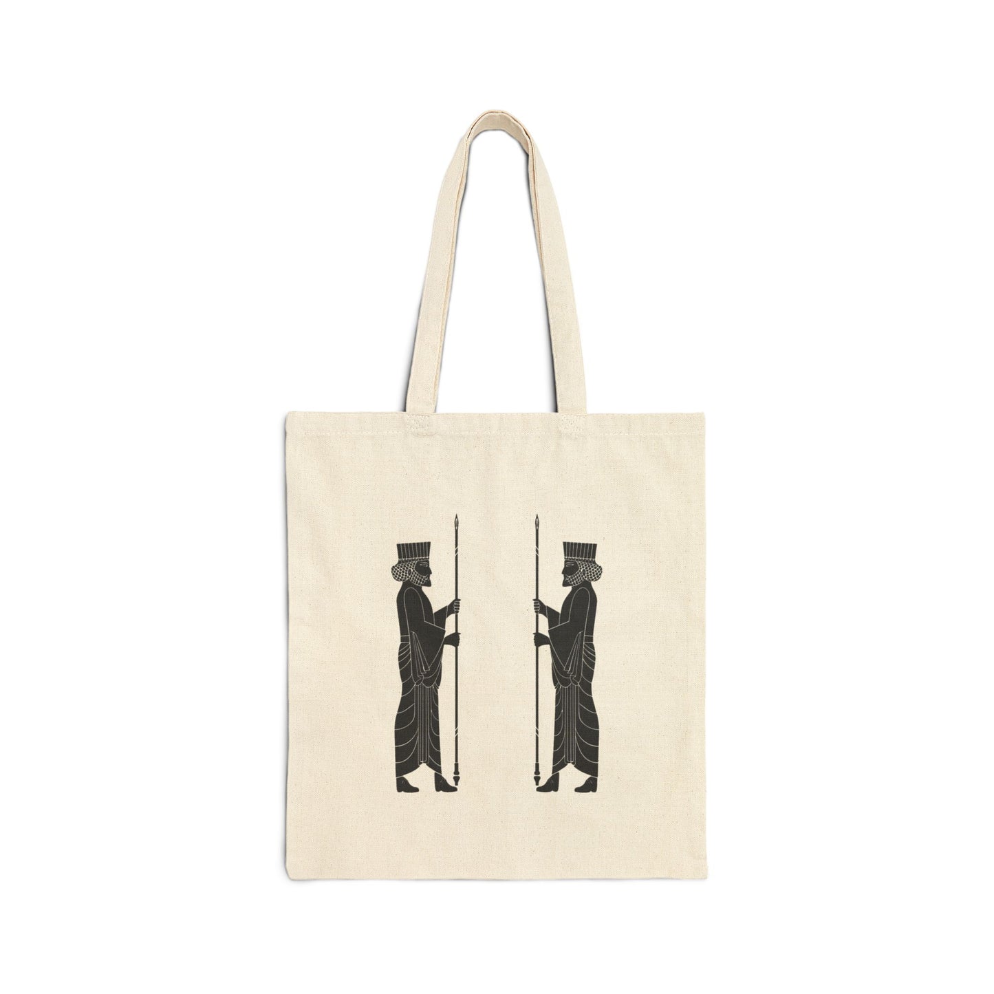 Persian Calligraphy & Achaemenid Guard Canvas Tote Bag
