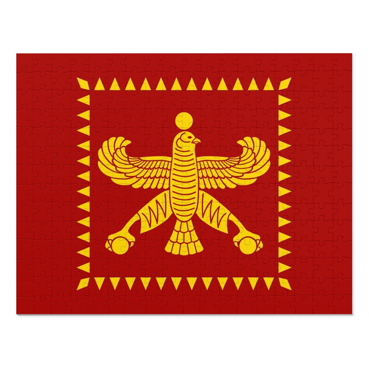 Achaemenid Flag Puzzle with Tin – 500-Piece Persian Cultural Puzzle Gift