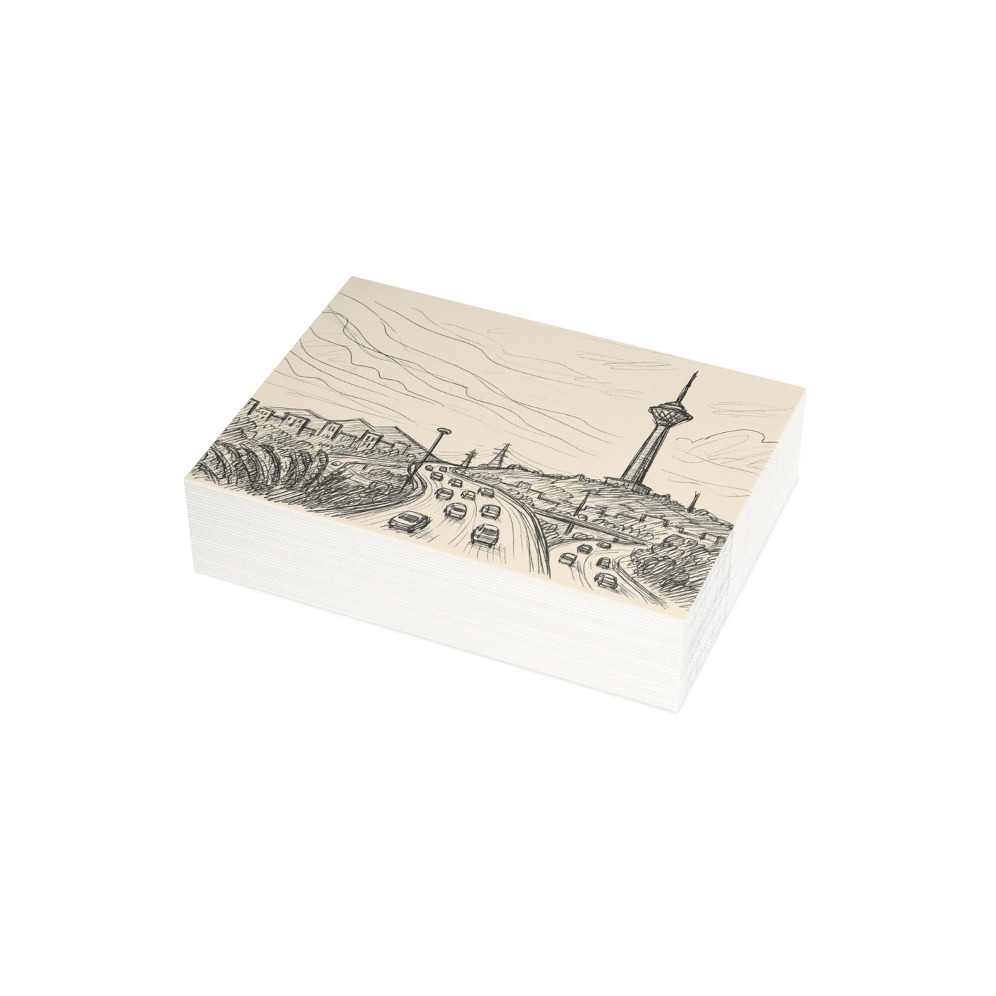 Tehran Milad Tower Postcard Bundle with Envelopes
