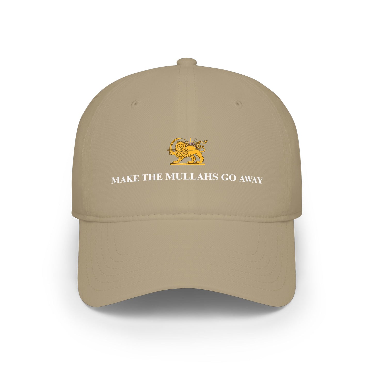 Iranian Protesting Baseball Cap — "Make The Mullahs Go Away" Red Hat