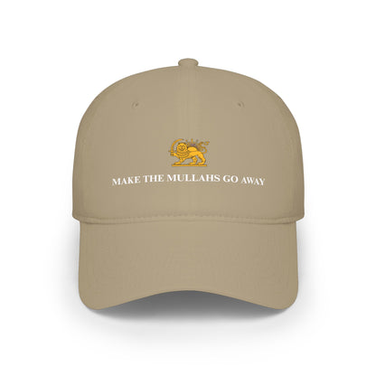 Iranian Protesting Baseball Cap — "Make The Mullahs Go Away" Red Hat
