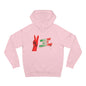 Peace & Freedom Hoodie — Red Victory Hand Graphic with "Now We Are Free" Text