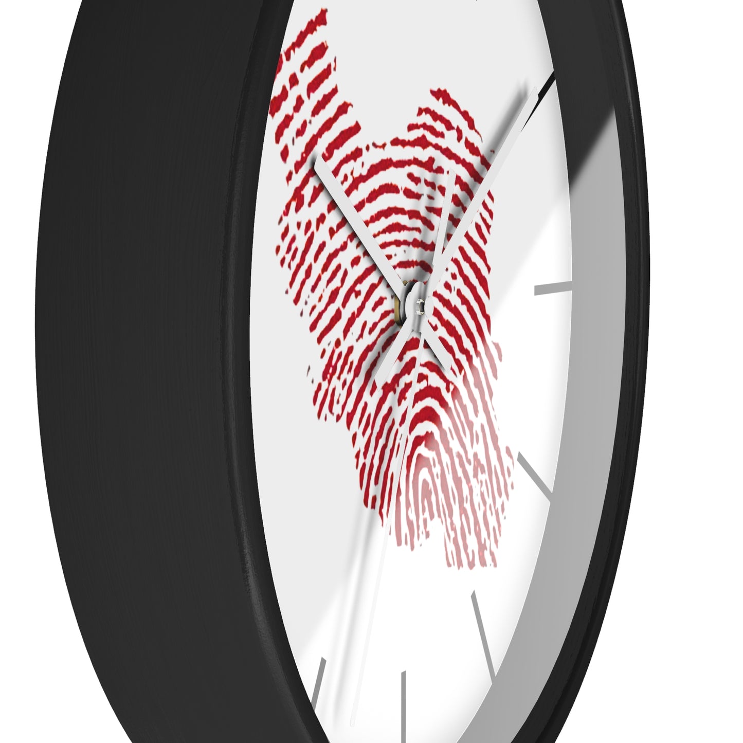 Iran Fingerprint Wall Clock – Red Iran Map Thumbprint Clock | Persian Pride Home Decor, Modern Silent Wall Clock