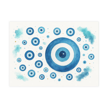 Evil Eye Nazar Postcard Bundle with Envelopes — Protective Nazar Blur Design