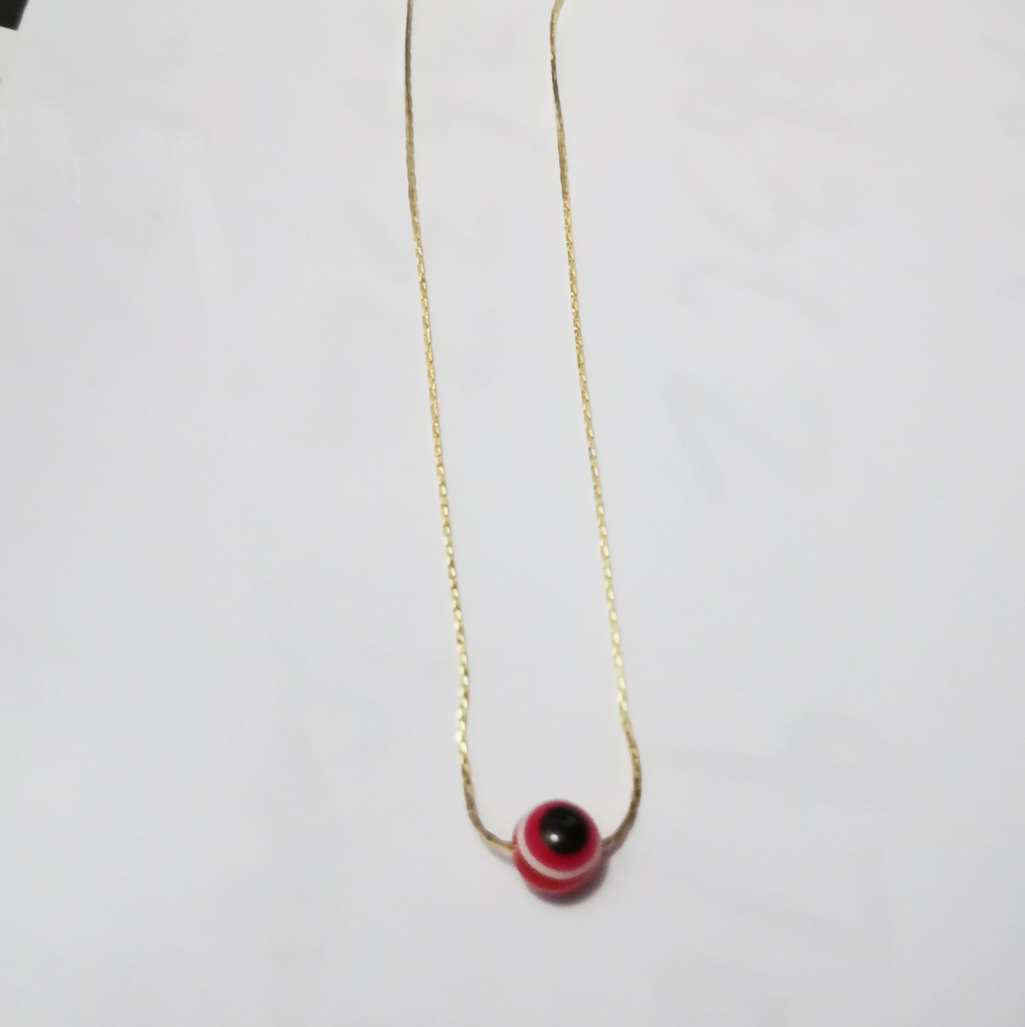 Resin Evil Eye Pendant Necklace (Gold or Silver)
