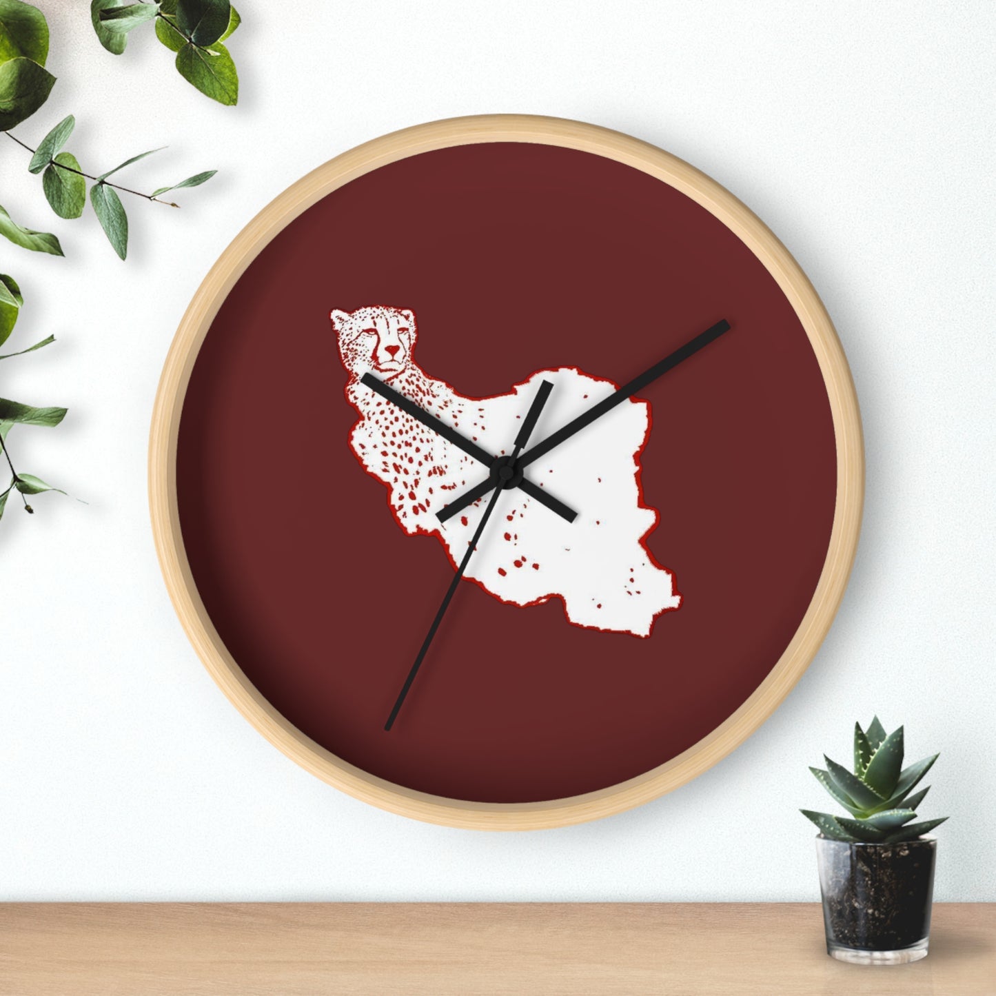 Persian Cheetah Wall Clock – Pirouz Persian Pattern Silent Wall Clock for Home Décor