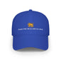 Green cap with gold lion emblem and text 'MAKE THE MULLAHS GO AWAY' on a white background