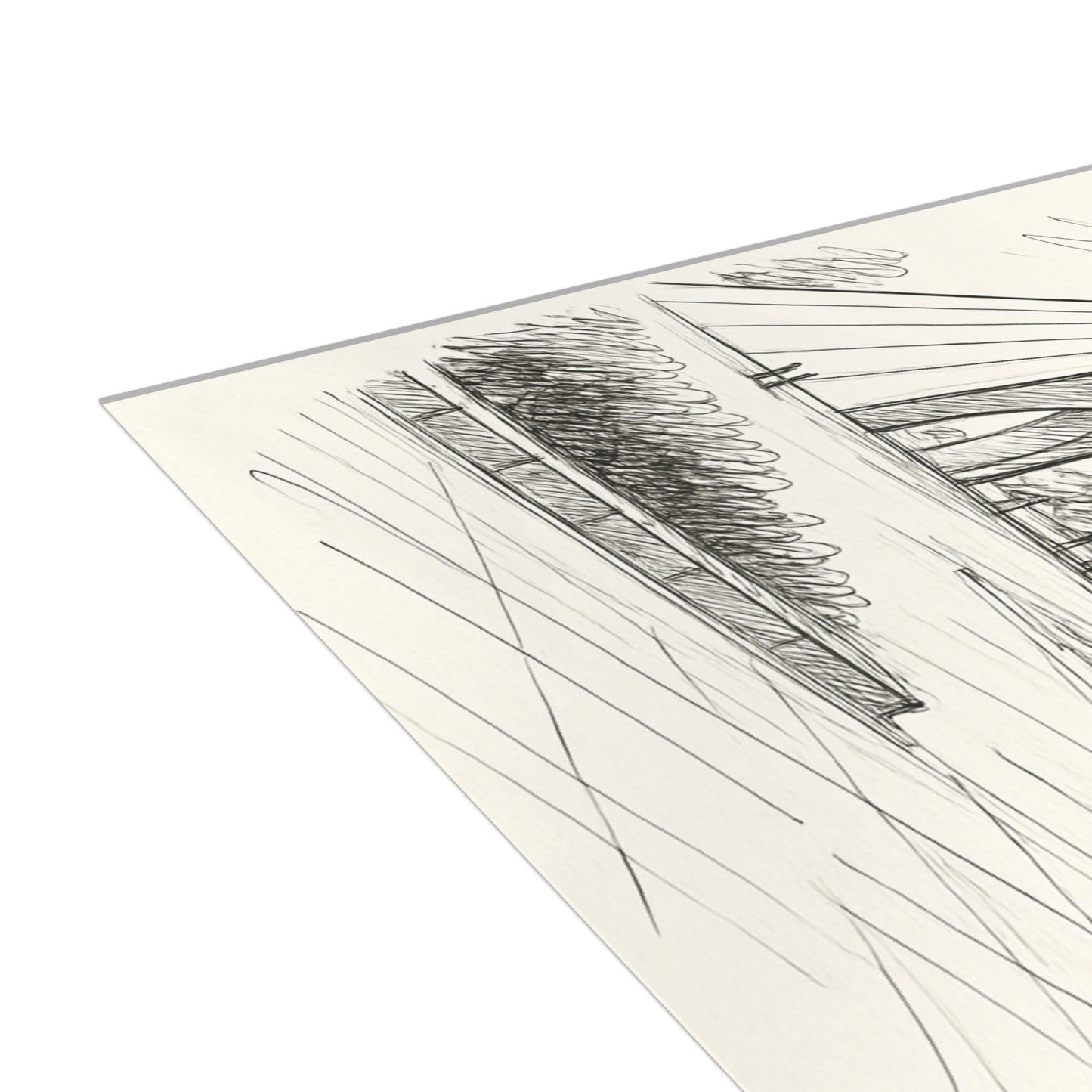 Azadi Tower Ink Line-Drawing Postcard Bundle (Envelopes Included)