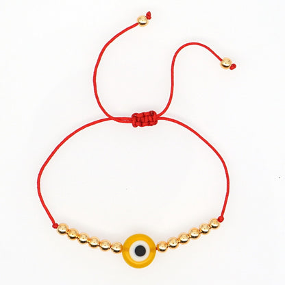 Braided Evil Eye Bead Bracelet (Multiple Colors)