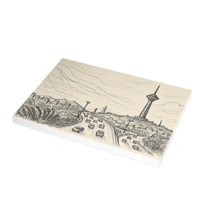 Tehran Milad Tower Postcard Bundle with Envelopes