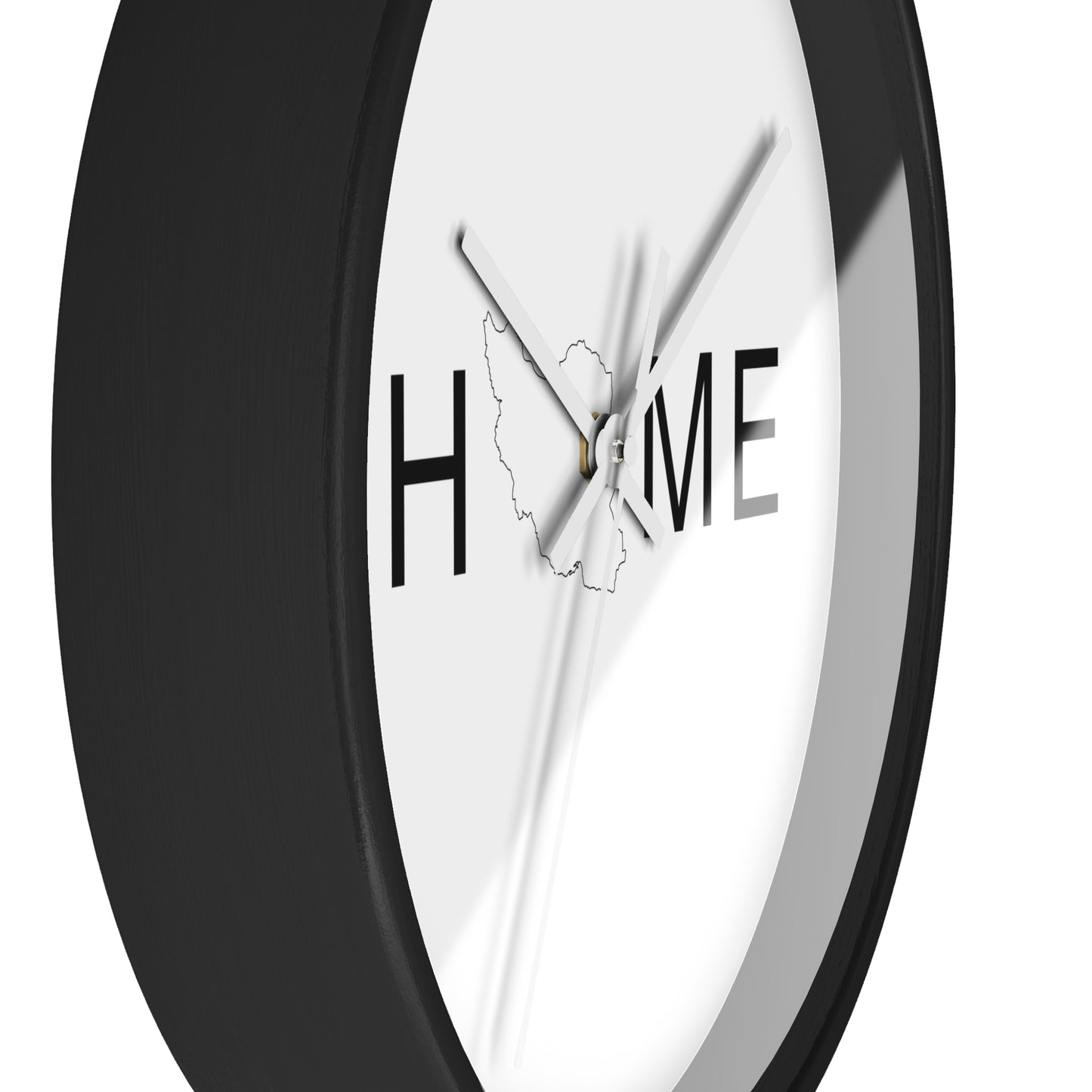 Persian Home Wall Clock with Heart Map Accent – Minimalist Silent Wall Clock for Modern Home Decor