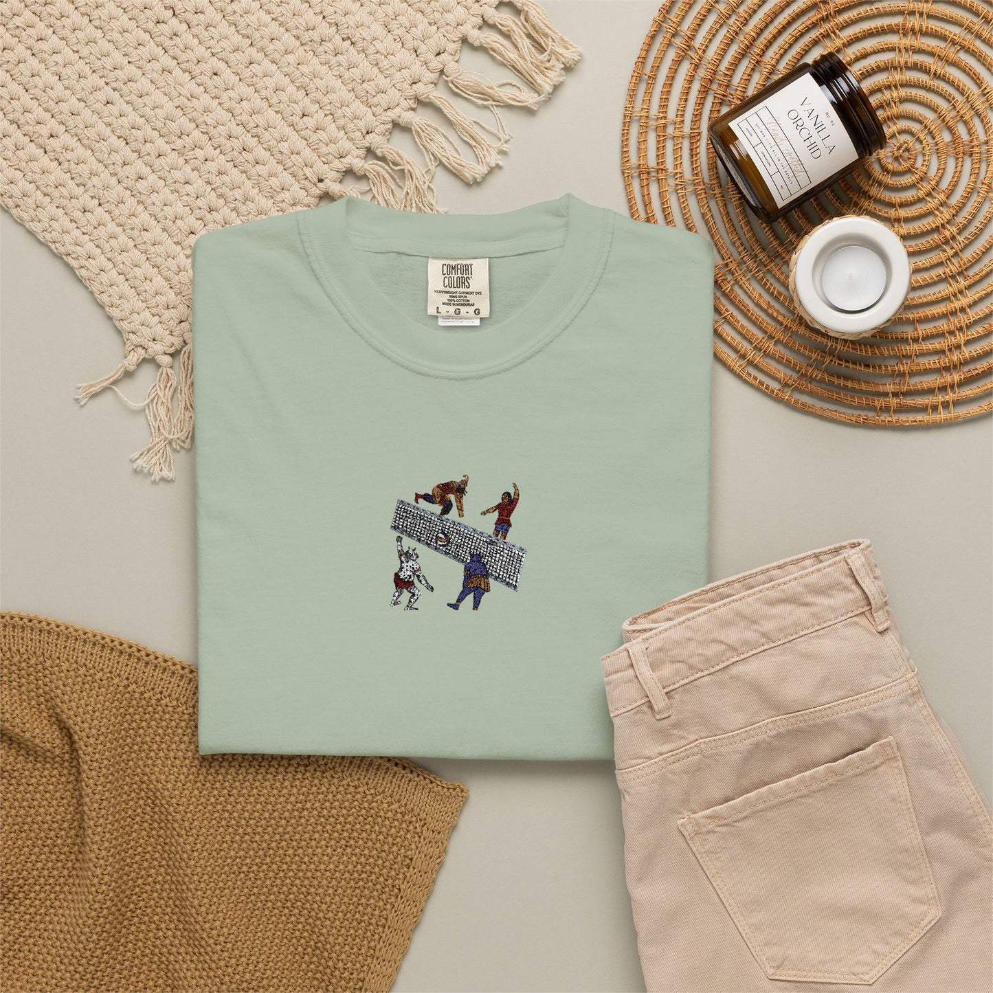 Shahnameh Legends Volleyball Graphic T-Shirt – Persian Miniature Art Tee