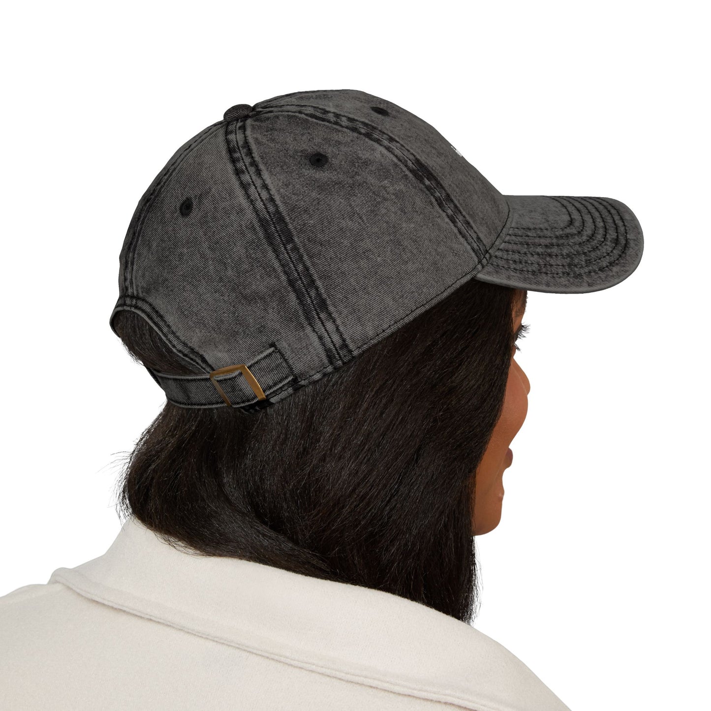 Persian Calligraphy Hat – ایران دخت Vintage Denim Cap for Iranian Women