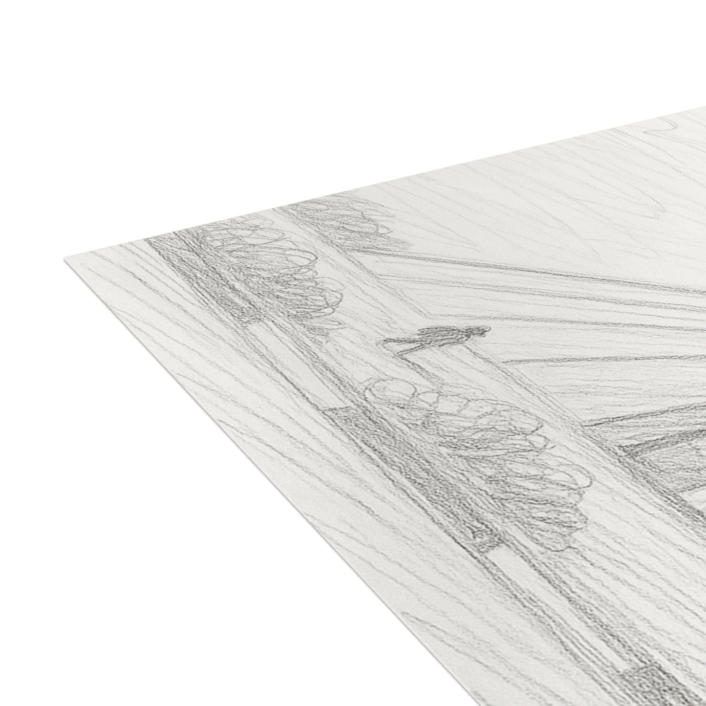 Azadi Tower Pencil Sketch Postcard Bundle with Envelopes