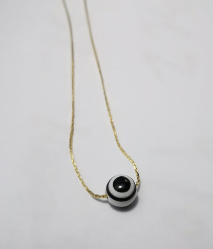 Resin Evil Eye Pendant Necklace (Gold or Silver)