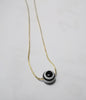 Resin Evil Eye Pendant Necklace (Gold or Silver)