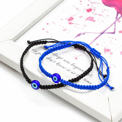 Braided Evil Eye Protection Bracelet (Adjustable)