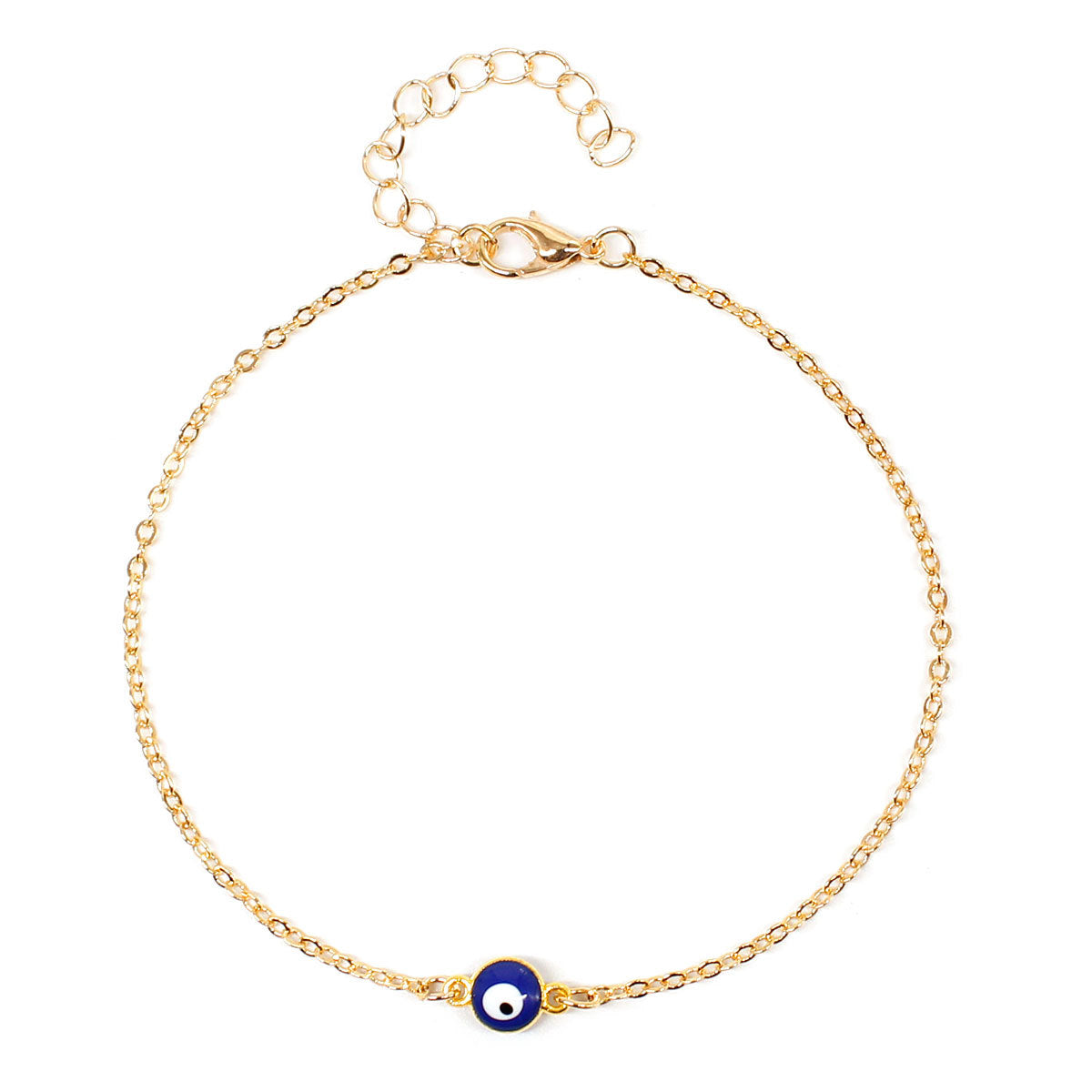 Nazar Crystal Dainty Anklet (Gold or Silver)