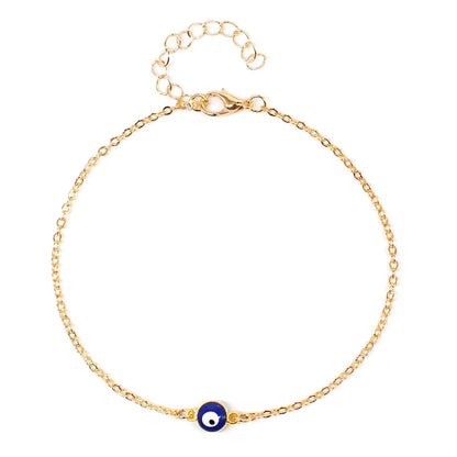 Nazar Crystal Dainty Anklet (Gold or Silver)