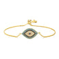Trendy Turkish Zircon Evil Eye Adjustable Bracelet