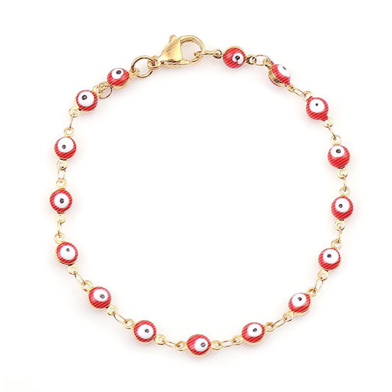 Zircon Evil Eye Bead Bracelet