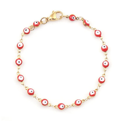 Zircon Evil Eye Bead Bracelet
