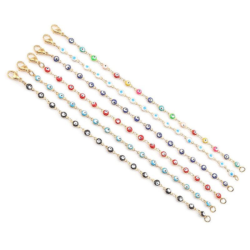 Zircon Evil Eye Bead Bracelet