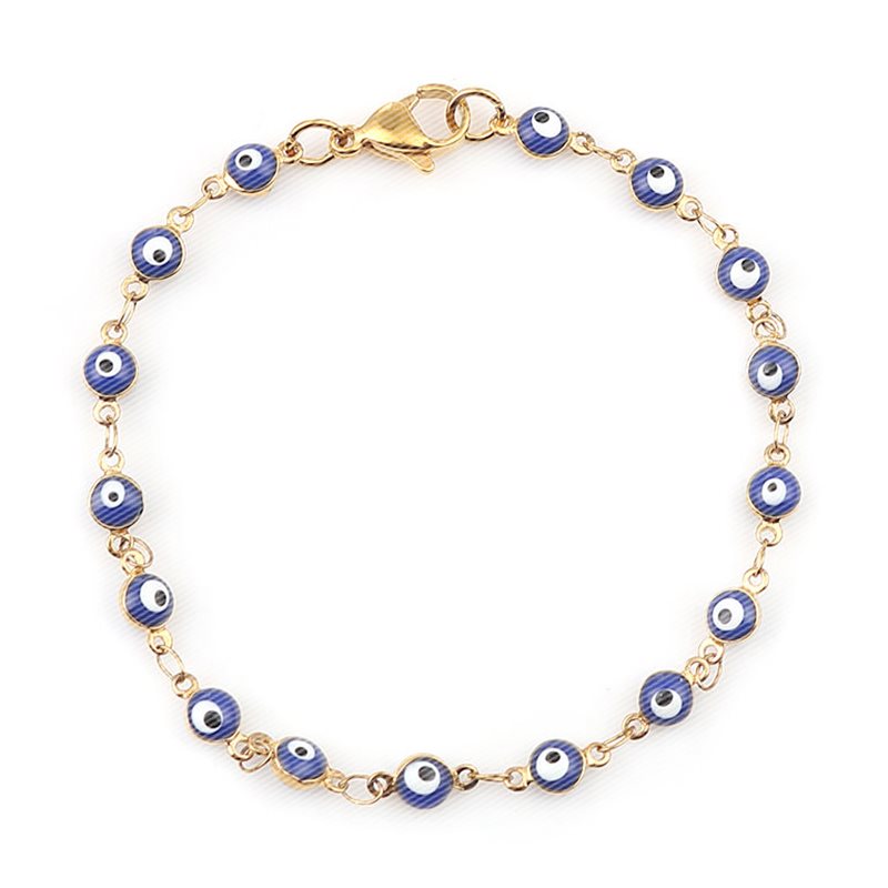 Zircon Evil Eye Bead Bracelet