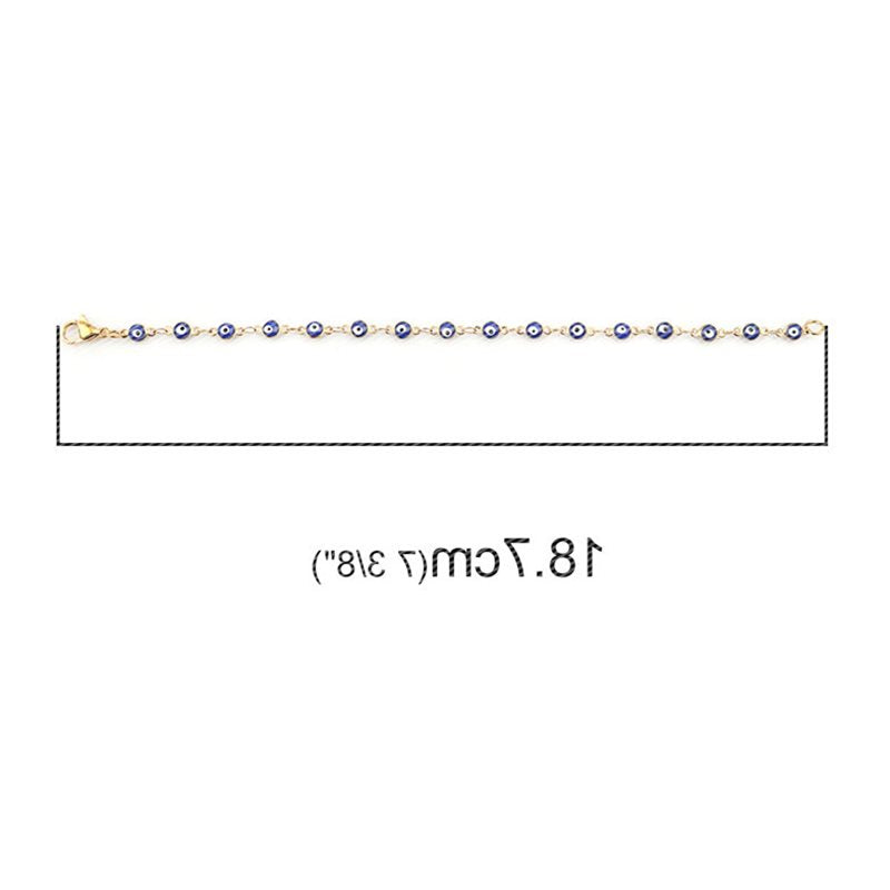 Zircon Evil Eye Bead Bracelet