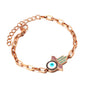 Stainless Steel Zircon Evil Eye Hamsa Bracelet