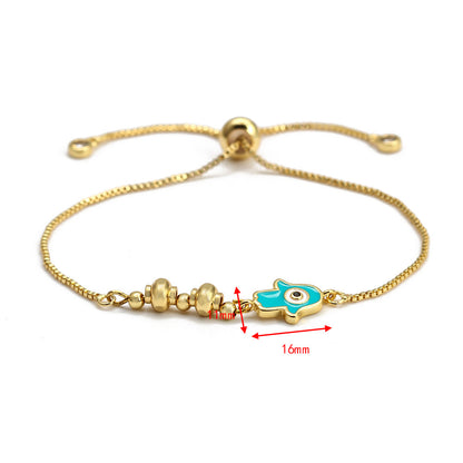 Gold Hamsa Evil Eye Bracelet