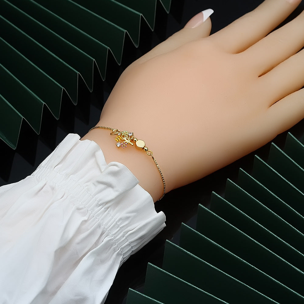 Gold Hamsa Evil Eye Bracelet