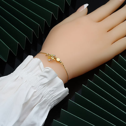 Gold Hamsa Evil Eye Bracelet