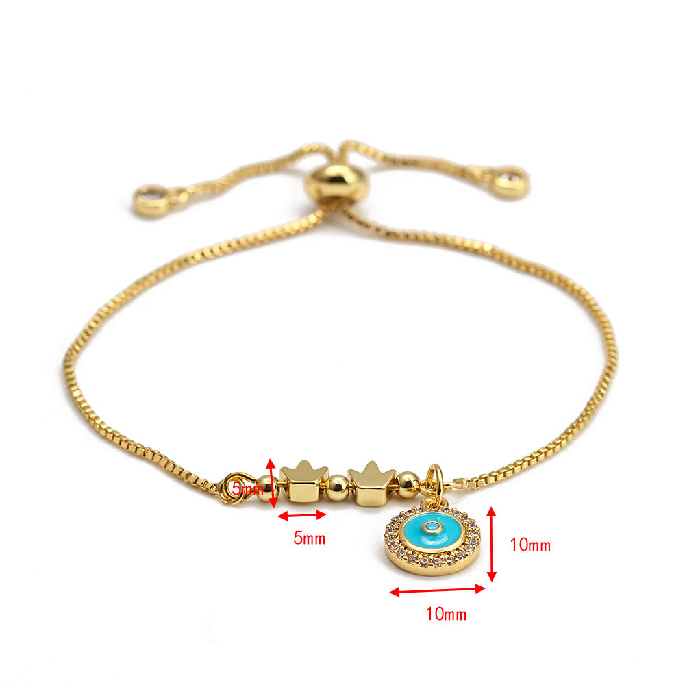 Gold Hamsa Evil Eye Bracelet