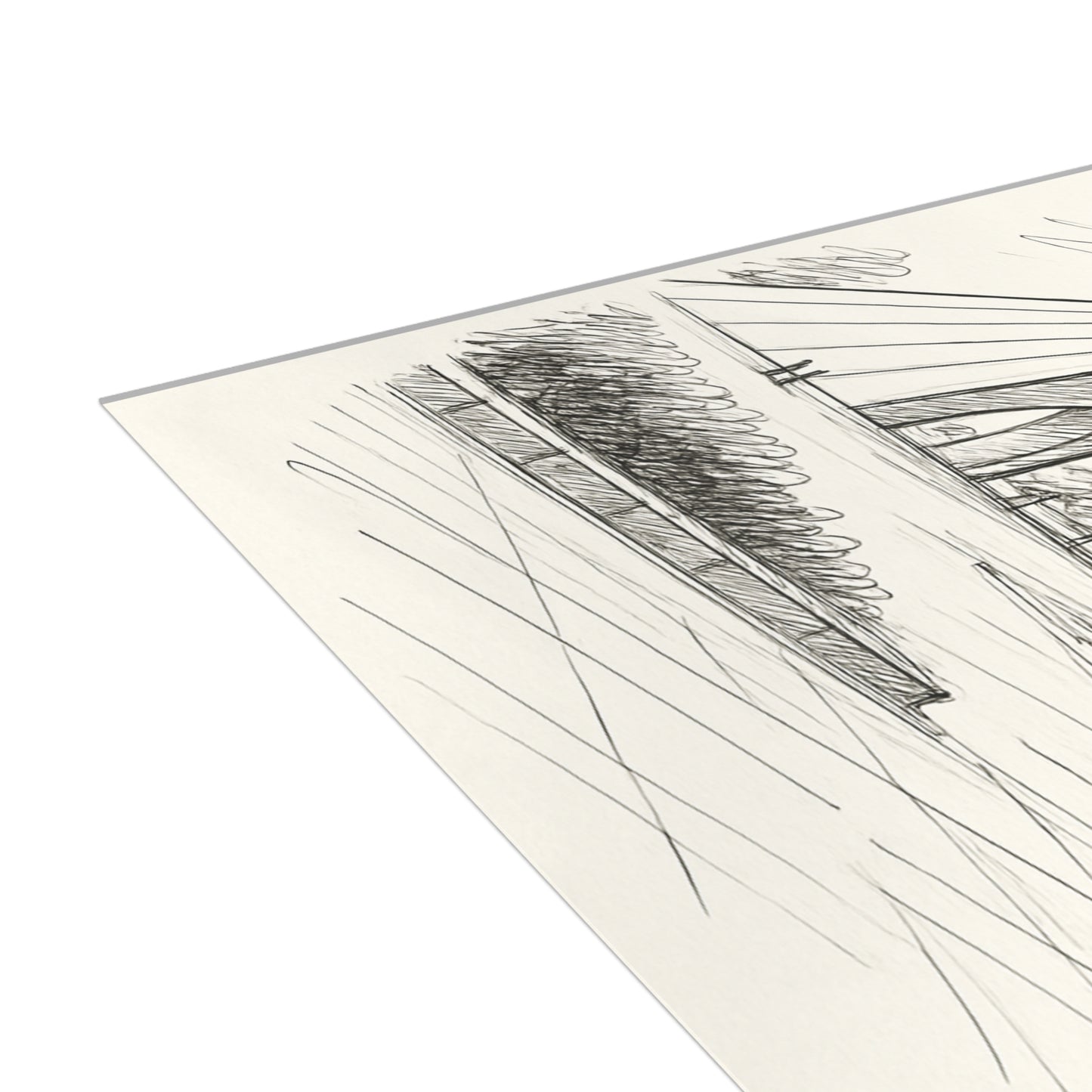 Azadi Tower Ink Line-Drawing Postcard Bundle (Envelopes Included)