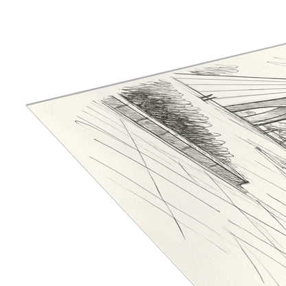 Azadi Tower Ink Line-Drawing Postcard Bundle (Envelopes Included)