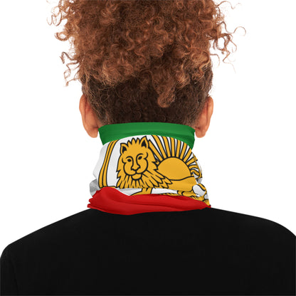 Iran Lion Flag Neck Gaiter — Lightweight Persian Lion & Sun Face Cover