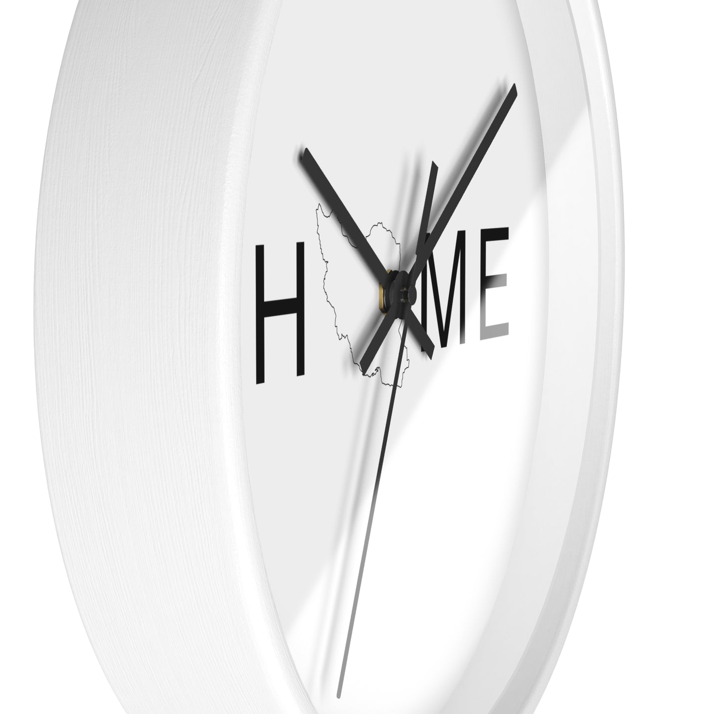 Persian Home Wall Clock with Heart Map Accent – Minimalist Silent Wall Clock for Modern Home Decor