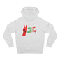 Peace & Freedom Hoodie — Red Victory Hand Graphic with "Now We Are Free" Text