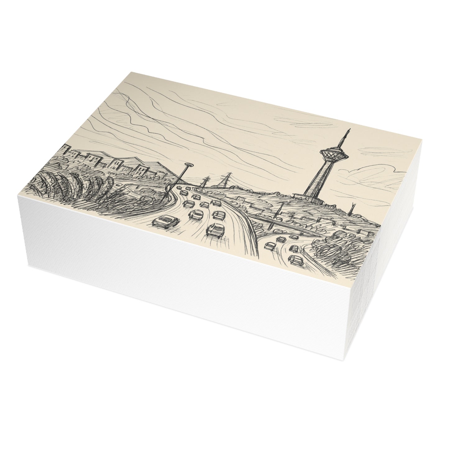 Tehran Milad Tower Postcard Bundle with Envelopes